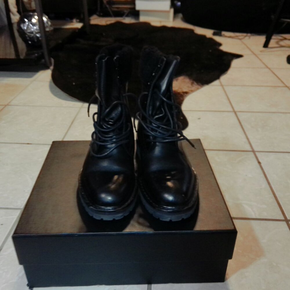 Hedi Slimane × Saint Laurent Paris 16FW Ranger Boots with Shearling sz41